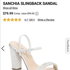 Sanchia Slingback Sandal - size 10 worn once